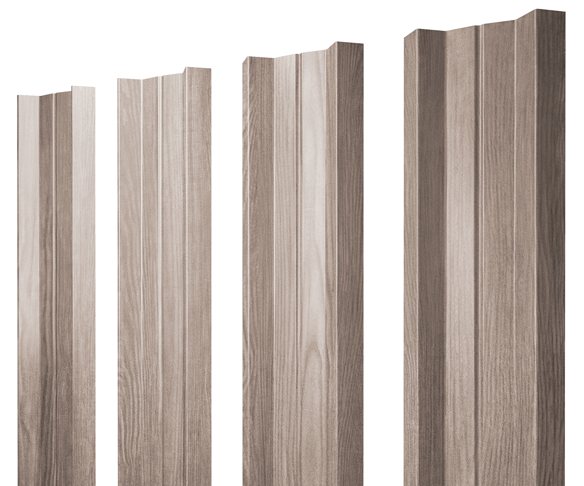 Штакетник М-образный А с прямым резом 0,45 Print Elite White Wood TwinColor - Image 17