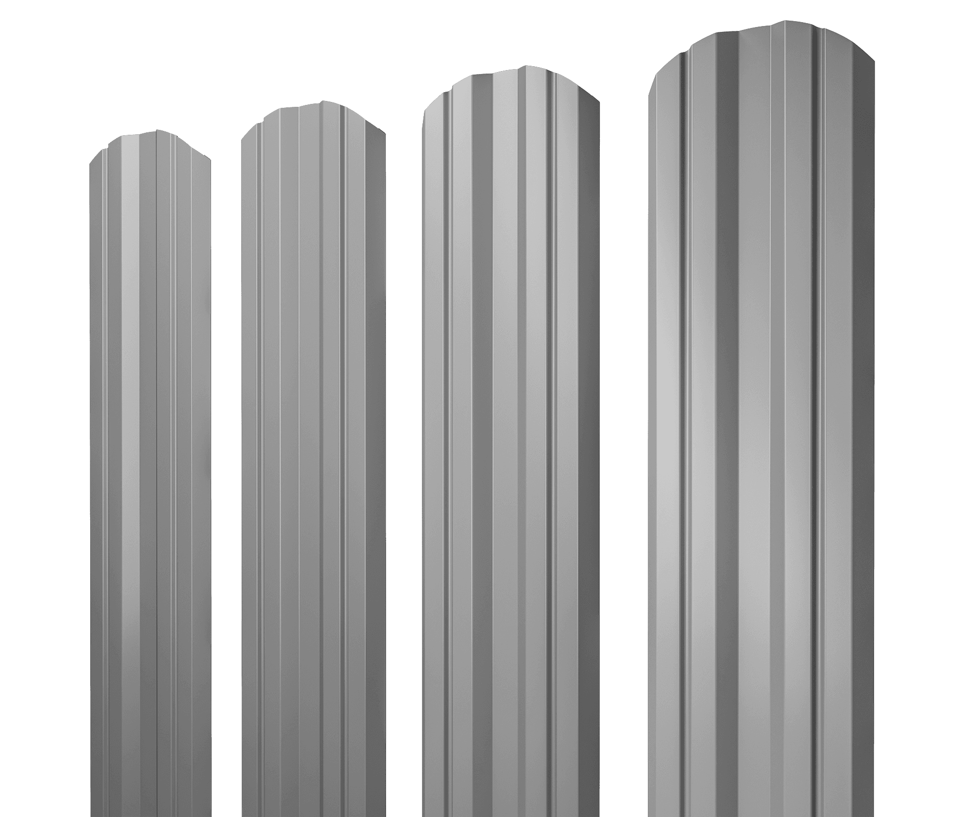 Штакетник Twin фигурный 0,45 PE RAL 7004 сигнальный серый - Image 11