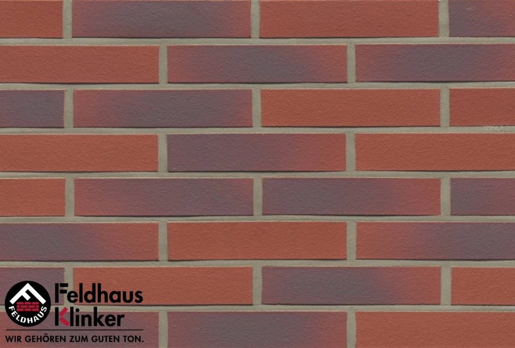 Плитка фасадная клинкерная Feldhaus Klinker R356DF9 carmesi antic liso, 240*52*9 мм - Image 1