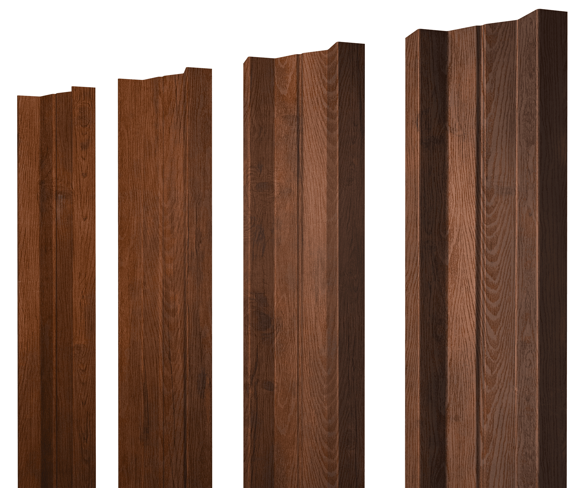 Штакетник М-образный А с прямым резом 0,45 Print Premium Golden Wood Fresh TwinColor - Image 1