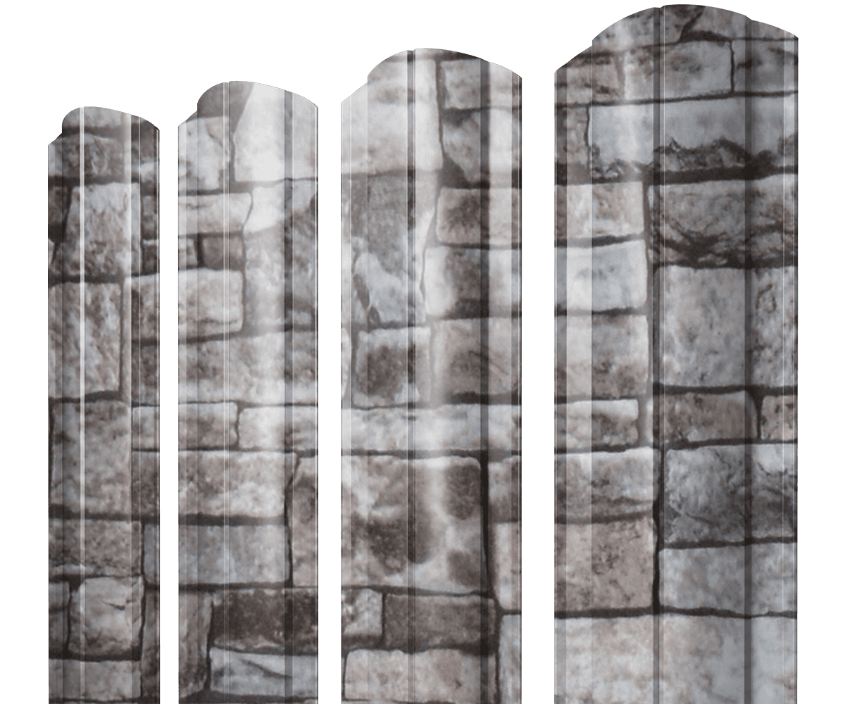 Штакетник Круглый фигурный 0,45 Print Elite Fine Stone TwinColor - Image 17
