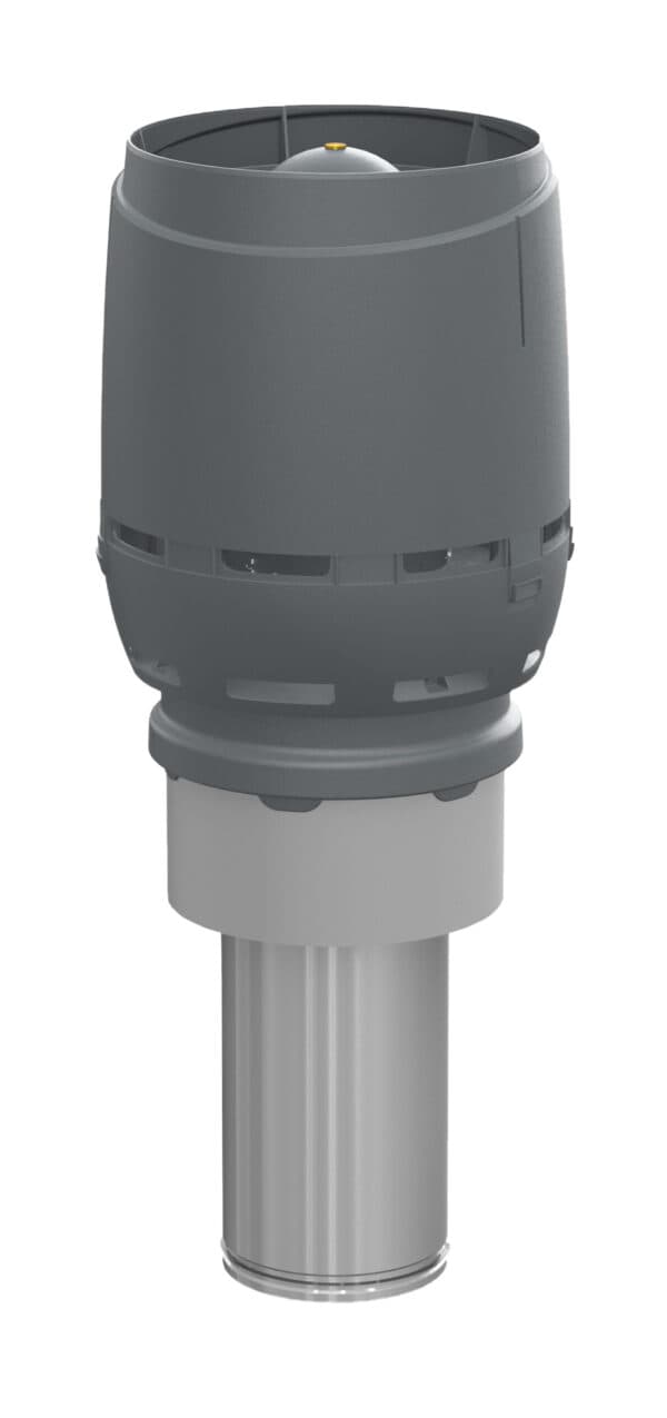 Выход вентиляционный изолированный с колпаком Vilpe FLOW XL 200C/IS/450, серый - Image 1