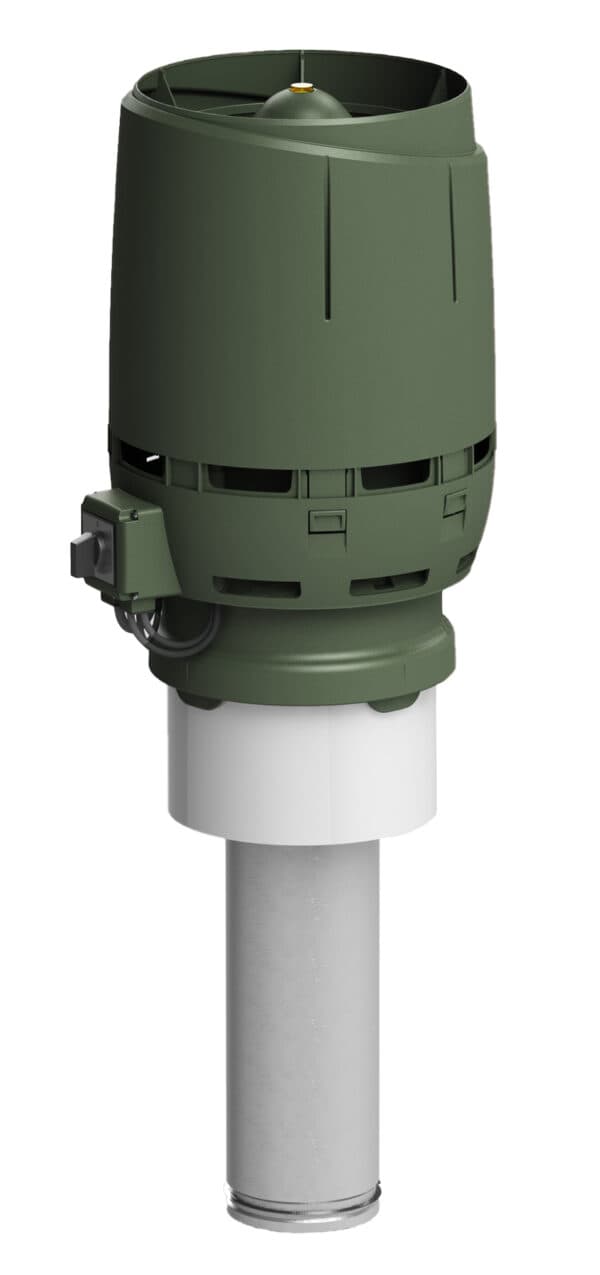 Вентилятор крышный Vilpe FLOW ECo125C/400, зеленый - Image 1