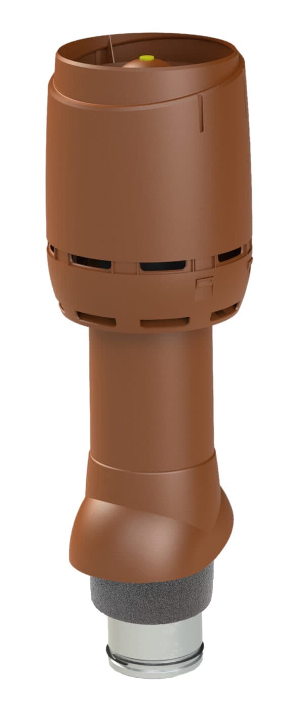 Выход вентиляционный изолированный с колпаком Vilpe FLOW 125P/IS/700, кирпичный - Image 1