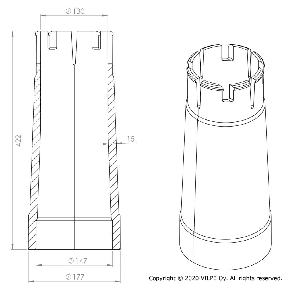 Комплект изоляции для дефлектора Vilpe ALIPAI 160 IS - Image 2