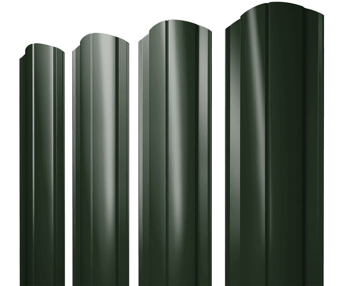 Штакетник Круглый фигурный 0,5 GreenCoat Pural BT RR 11 темно-зеленый (RAL 6020 хромовая зелень) - View 17