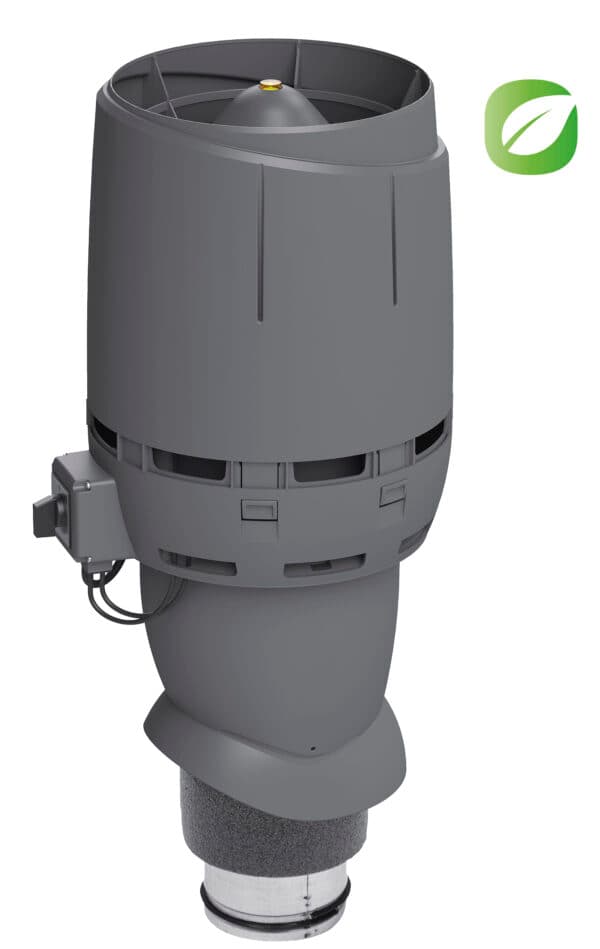Вентилятор с колпаком Vilpe FLOW ECo125Р/500, серый - Image 1