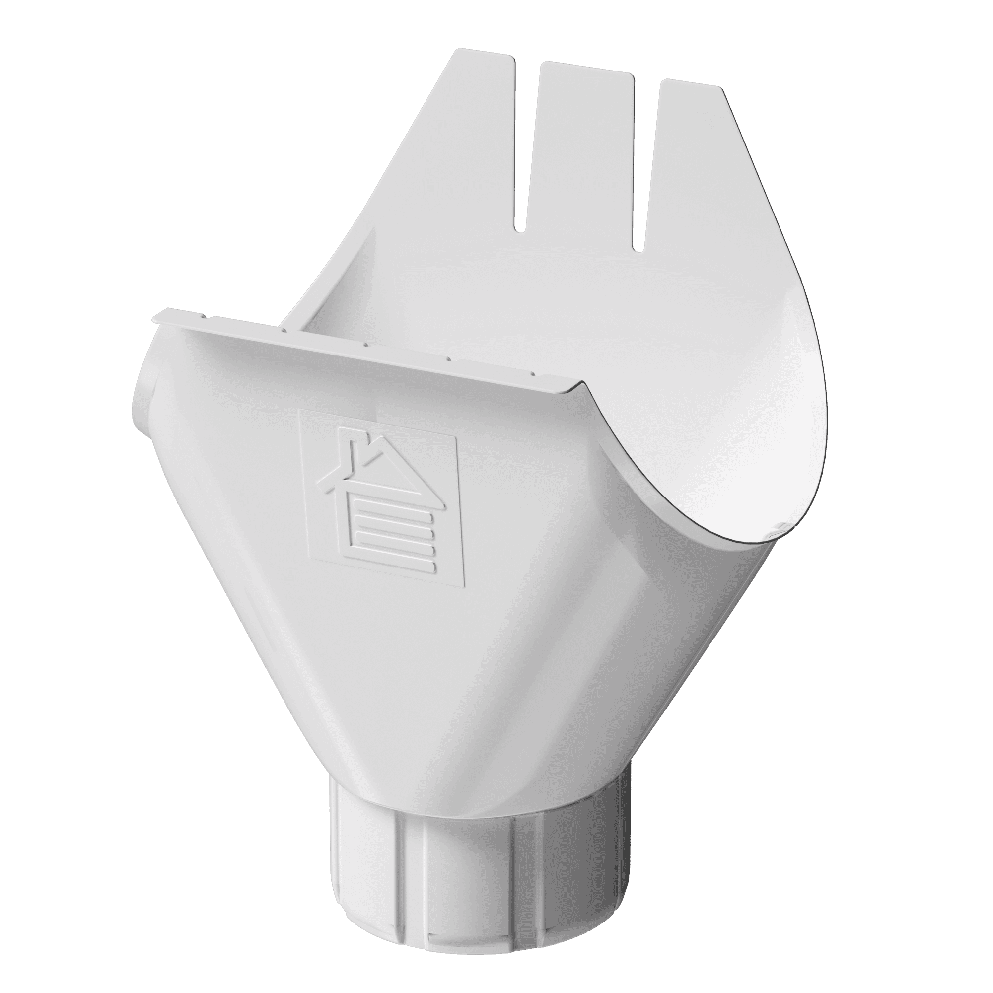 Воронка желоба Ø125/90 Docke Stal Premium, RAL 9003 Пломбир - Image 1