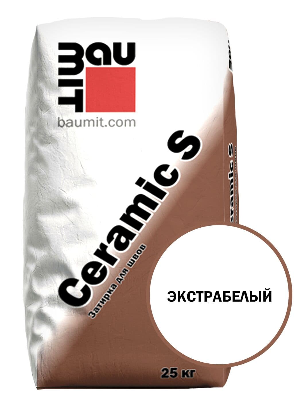 Затирка для швов Baumit Ceramic S экстрабелый, 25 кг - Image 1