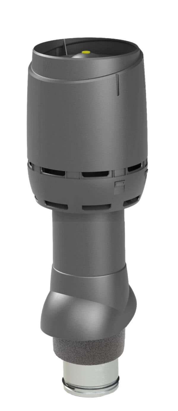 Выход вентиляционный изолированный с колпаком Vilpe FLOW 125P/IS/500, антрацит - Image 1