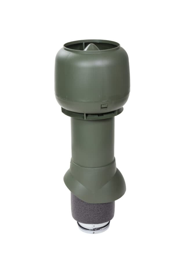Выход вентиляционный изолированный с колпаком Vilpe 125P/IS/500, зеленый - Image 1