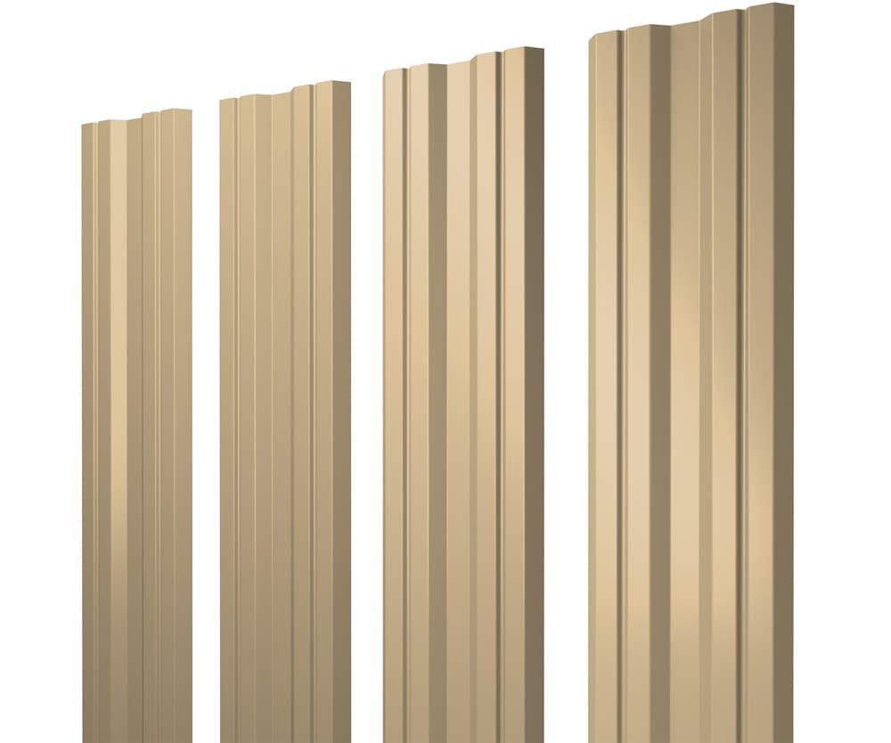 Штакетник Twin с прямым резом 0,4 PE RAL 1014 слоновая кость - Image 1