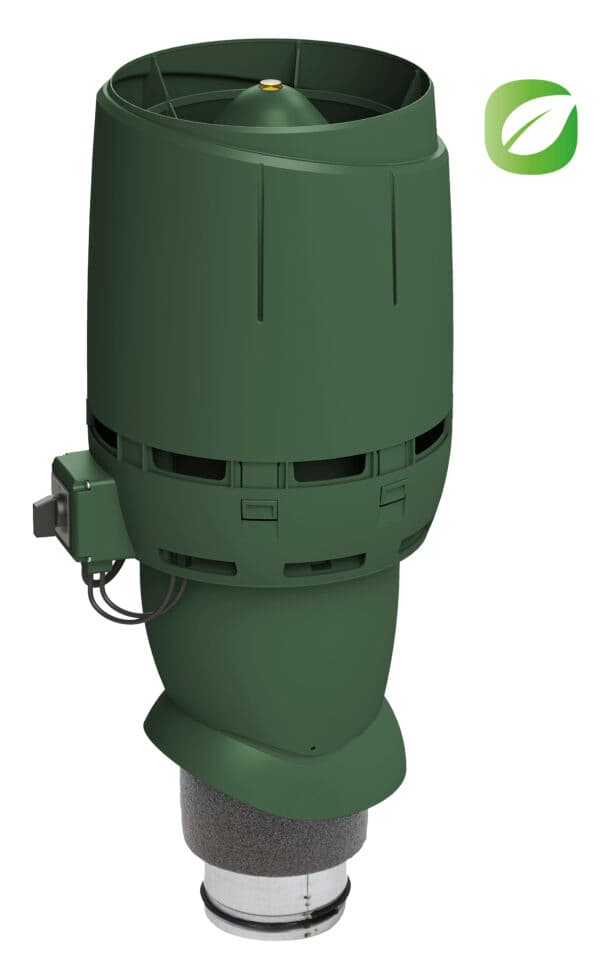 Вентилятор с колпаком Vilpe FLOW ECo125Р/500, зеленый - Image 1