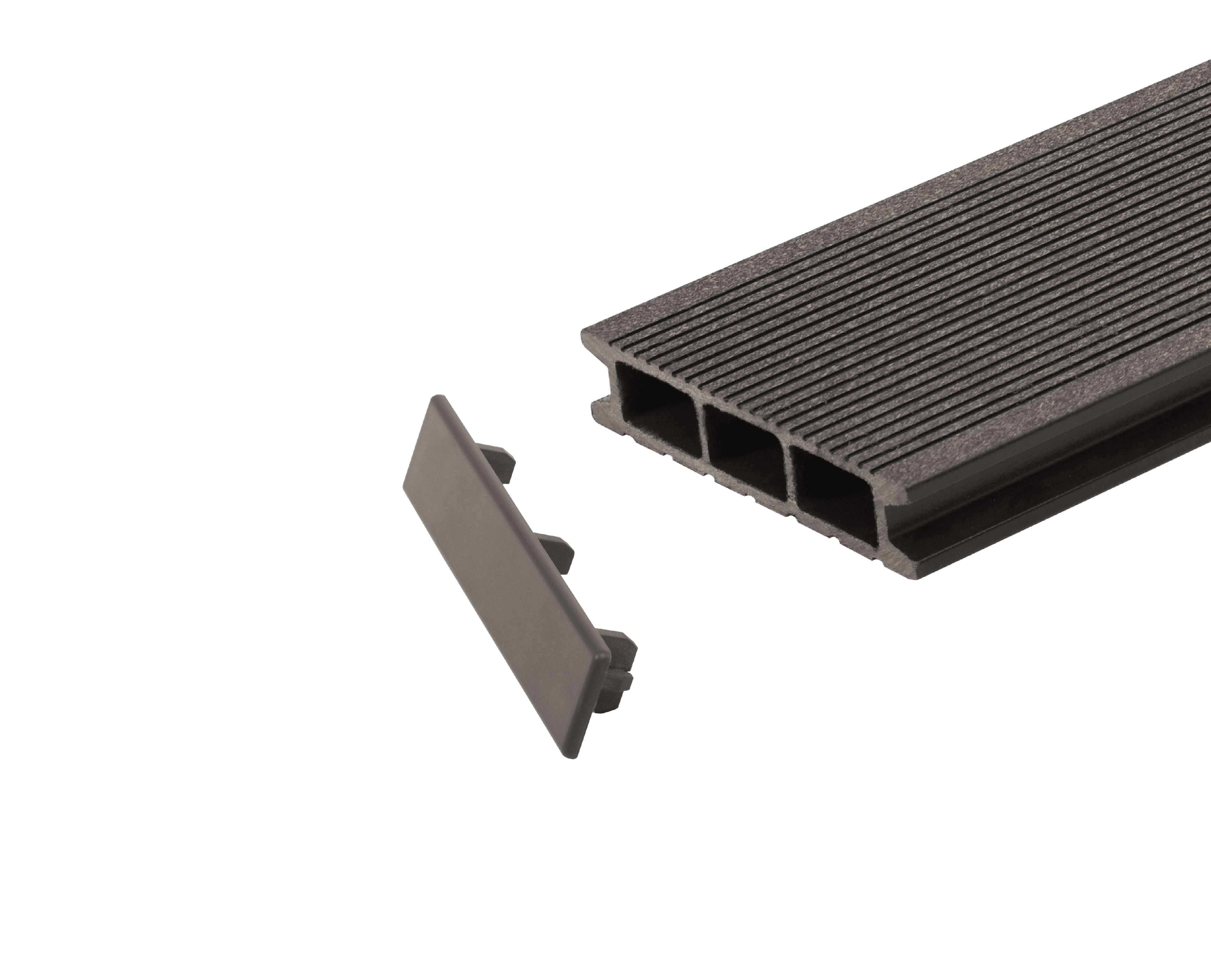 Заглушка торцевая пластиковая 125 GRINDERDECO Серый, 125*25 мм (10 шт/упак) - Image 1