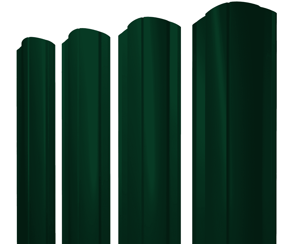 Штакетник Круглый фигурный 0,5 Satin Matt RAL 6005 зеленый мох - Image 17