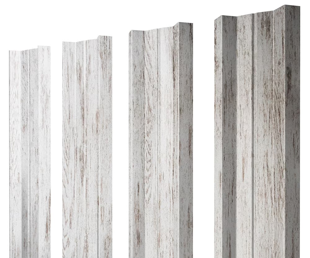 Штакетник М-образный А с прямым резом 0,45 Print Elite Snow Wood TwinColor - Image 1