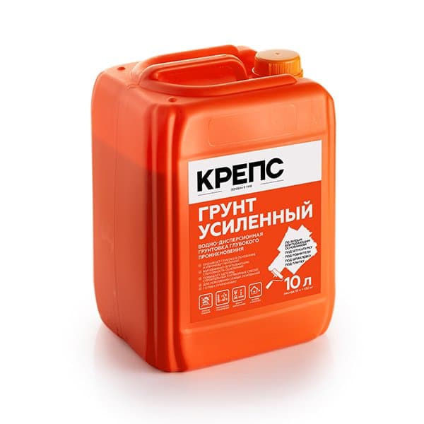 Грунтовка глубокого проникновения КРЕПС Грунт Усиленный, 10 л - Image 1