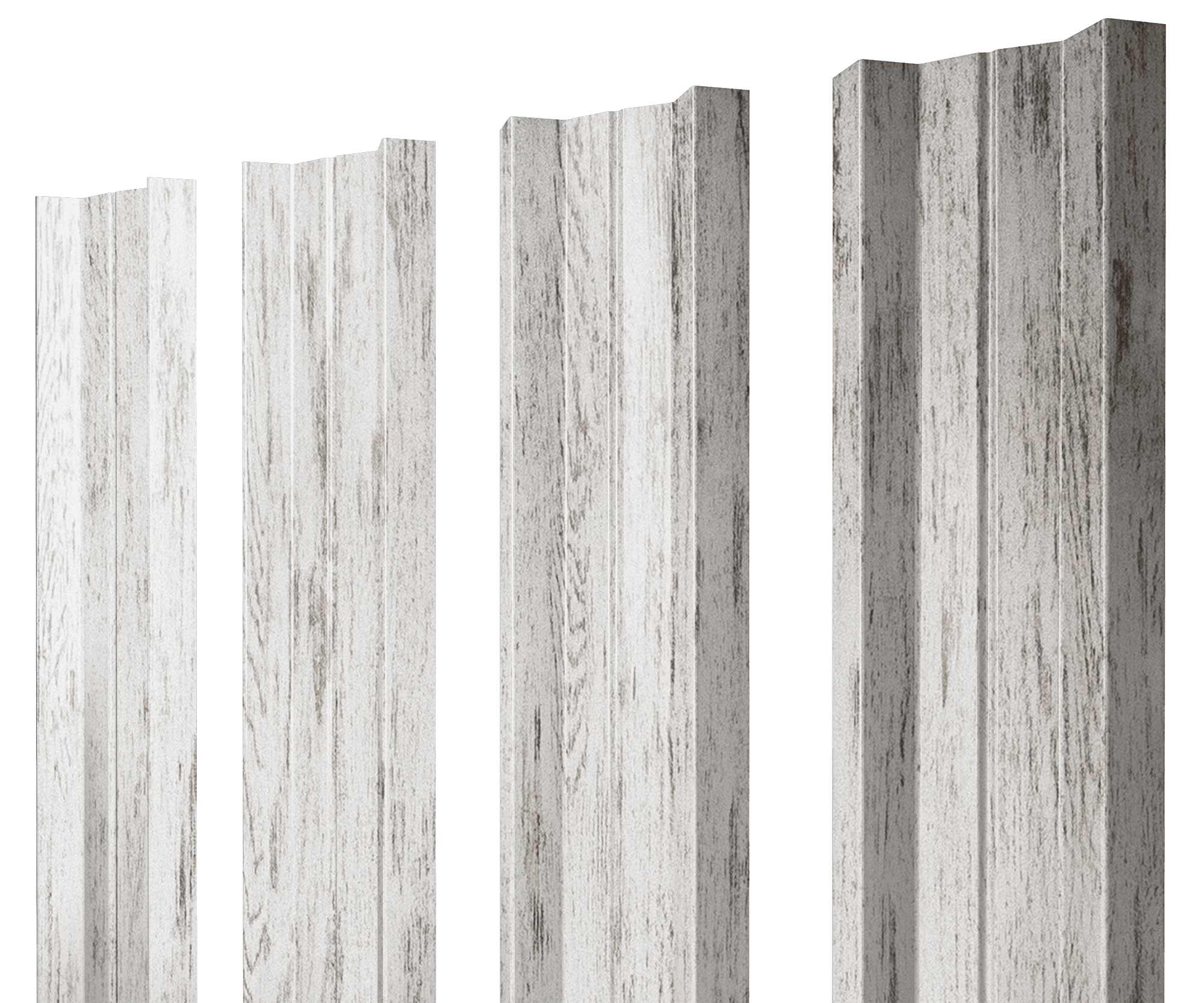 Штакетник М-образный А с прямым резом 0,45 Print Elite Snow Wood TwinColor - Image 17