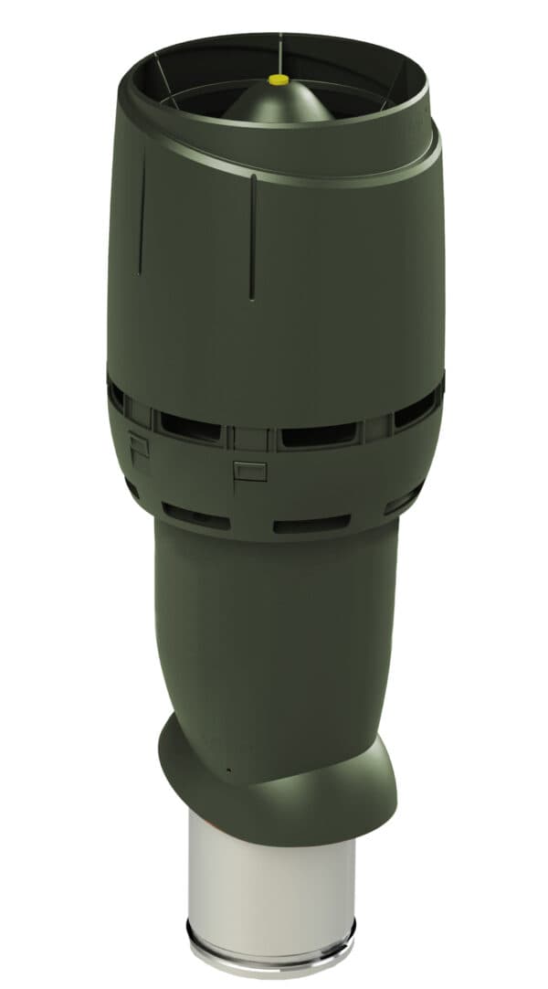 Выход вентиляционный изолированный с колпаком Vilpe FLOW 160P/IS/700, зеленый - Image 1