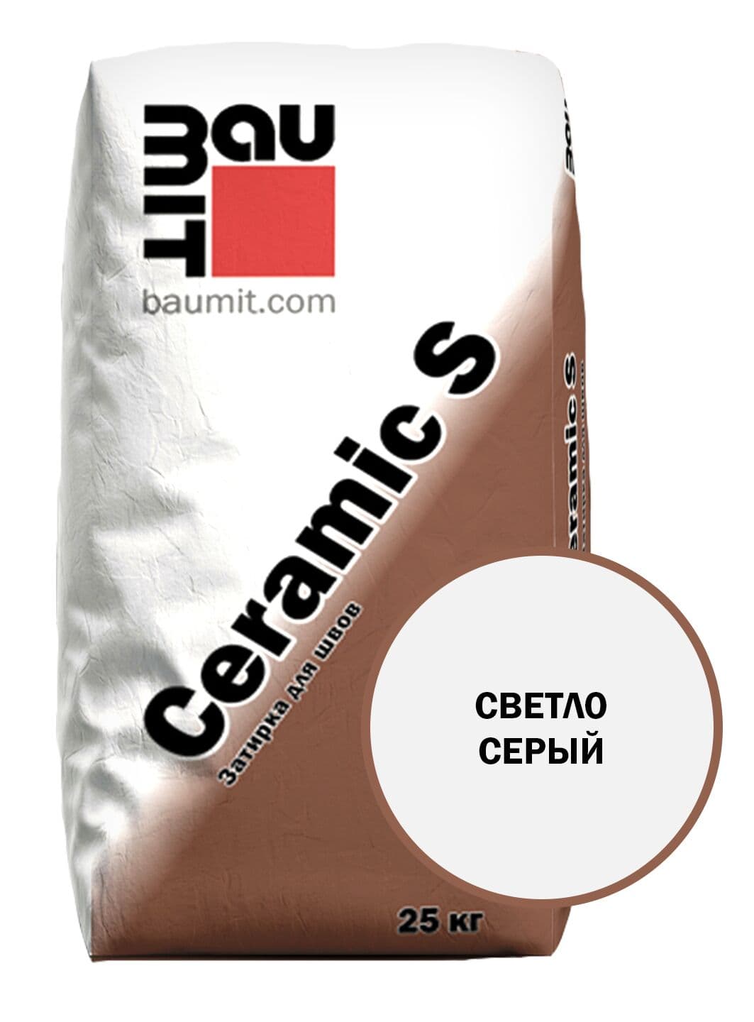 Затирка для швов Baumit Ceramic S светло-серый, 25 кг - Image 1