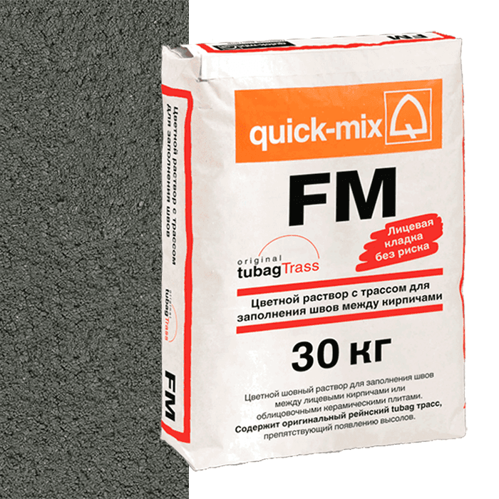 Смесь затирочная quick-mix FM E антрацитово-серый, 30 кг - Image 1