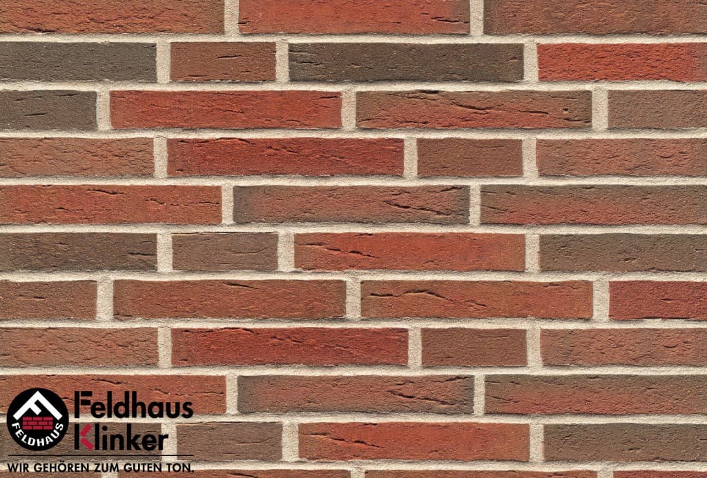 Плитка фасадная клинкерная Feldhaus Klinker R698NF14 sintra terracotta bario, 240*71*14 мм - Image 1