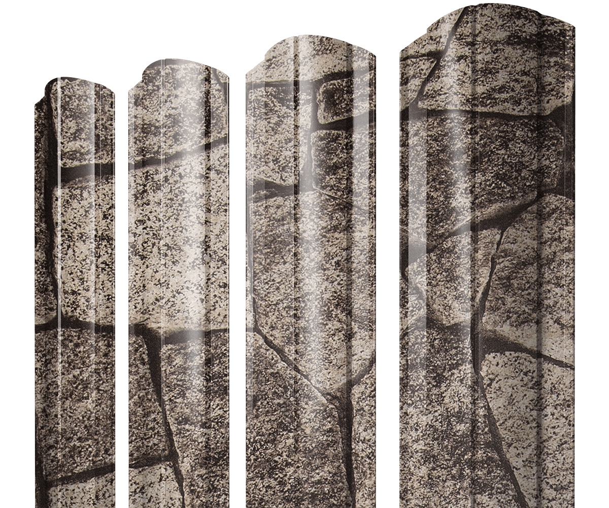 Штакетник Круглый фигурный 0,45 Print Elite King Stone TwinColor - Image 17