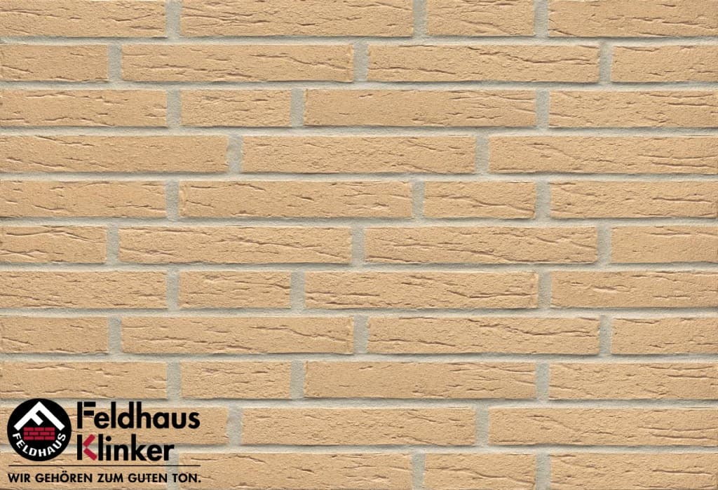 Плитка фасадная клинкерная Feldhaus Klinker R692NF14 sintra crema, 240*71*14 мм - Image 1