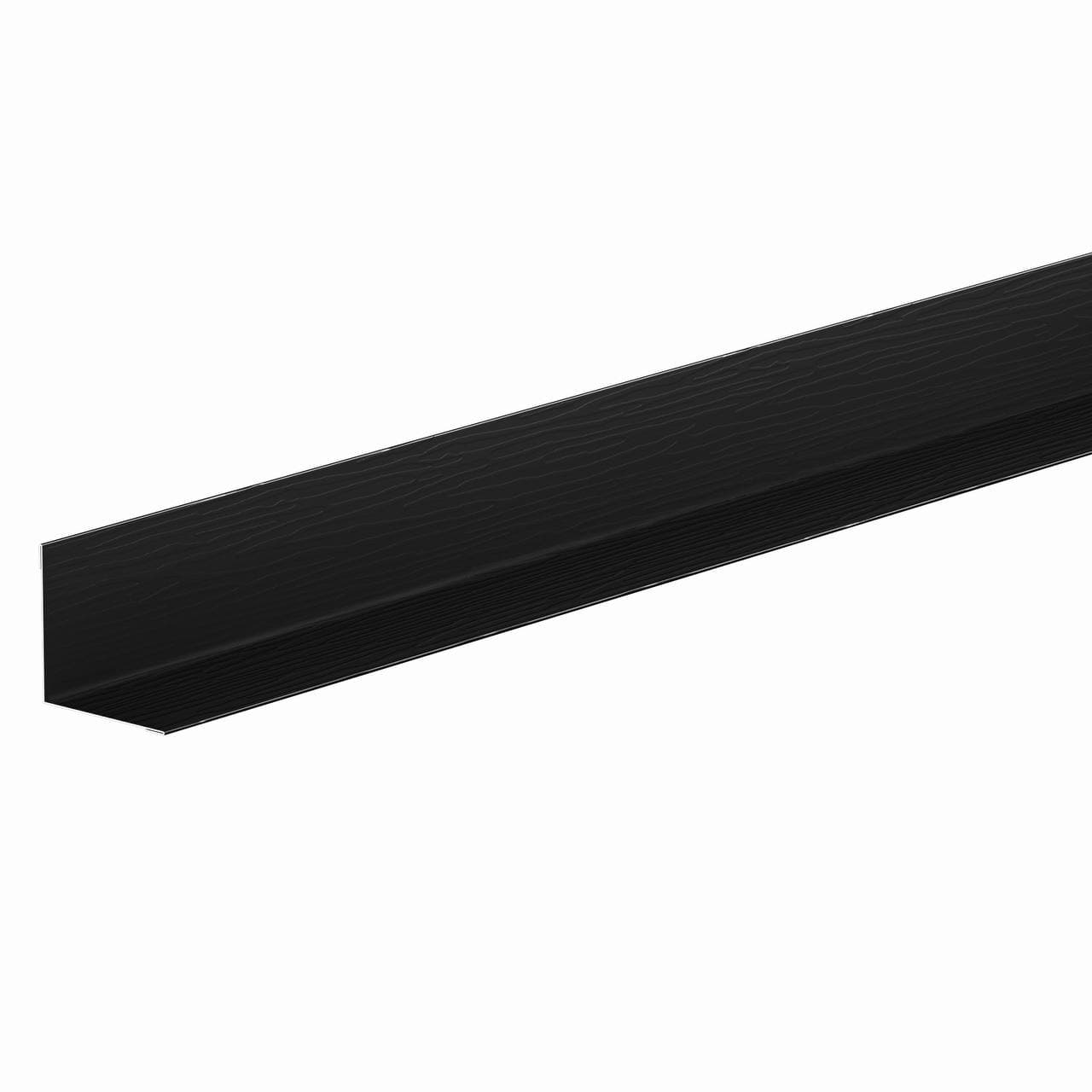Планка угловая внутренняя 50*50 мм L=2 м AquaSystem PE (Zn140) 0,45 черный RAL 9005, фактурный - Image 1