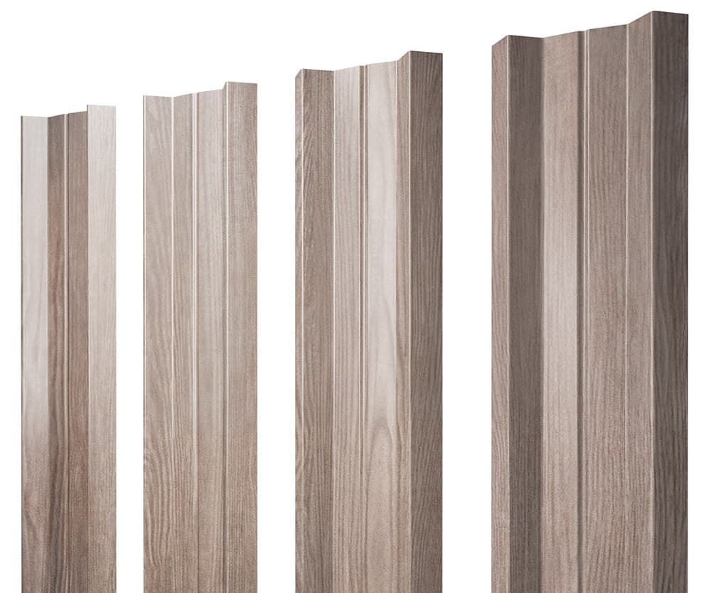 Штакетник М-образный В с прямым резом 0,45 Print Elite White Wood TwinColor - Image 1