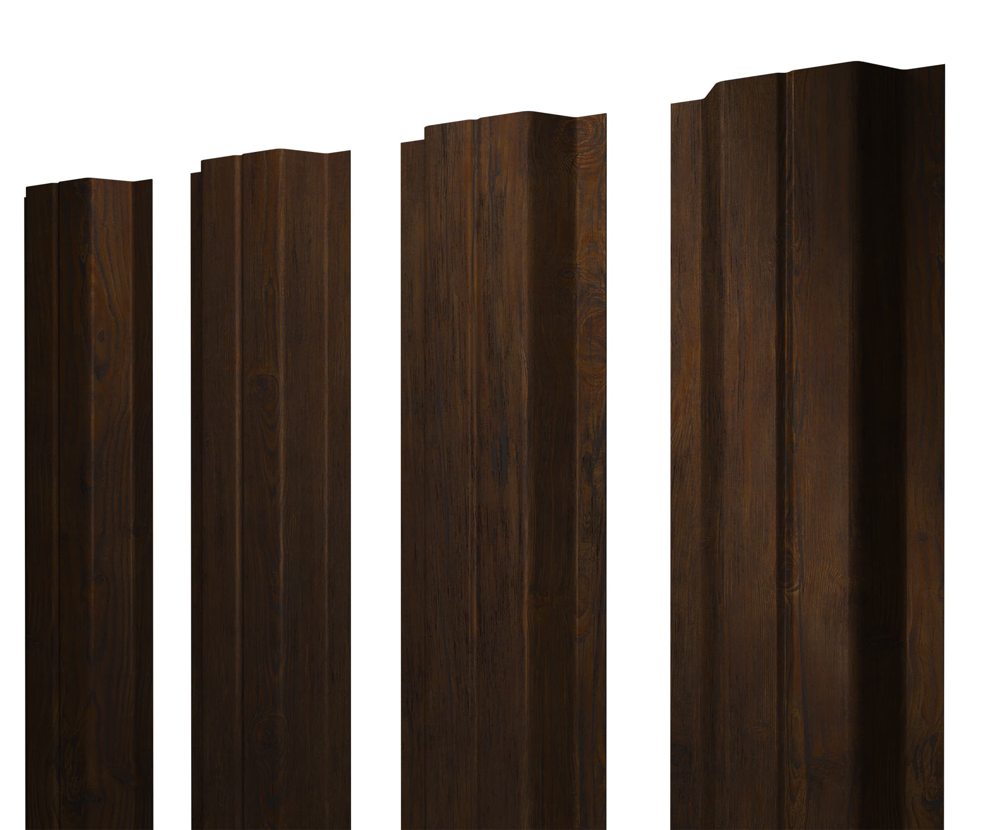 Штакетник П-образный A с прямым резом 0,45 Print Elite Chestnut Wood TwinColor - Image 1