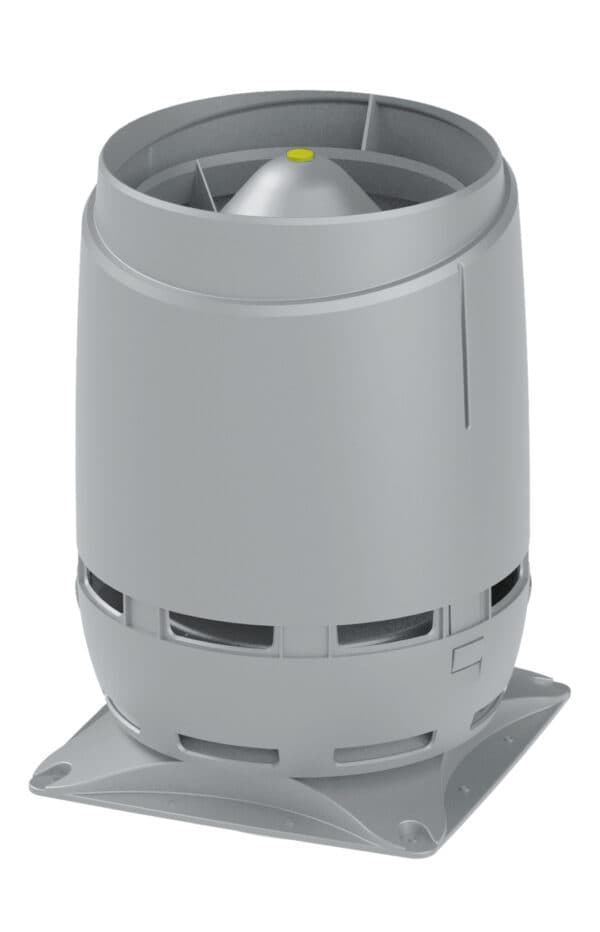 Выход вентиляционный Vilpe FLOW 160S + основание 300*300, светло-серый - Image 1