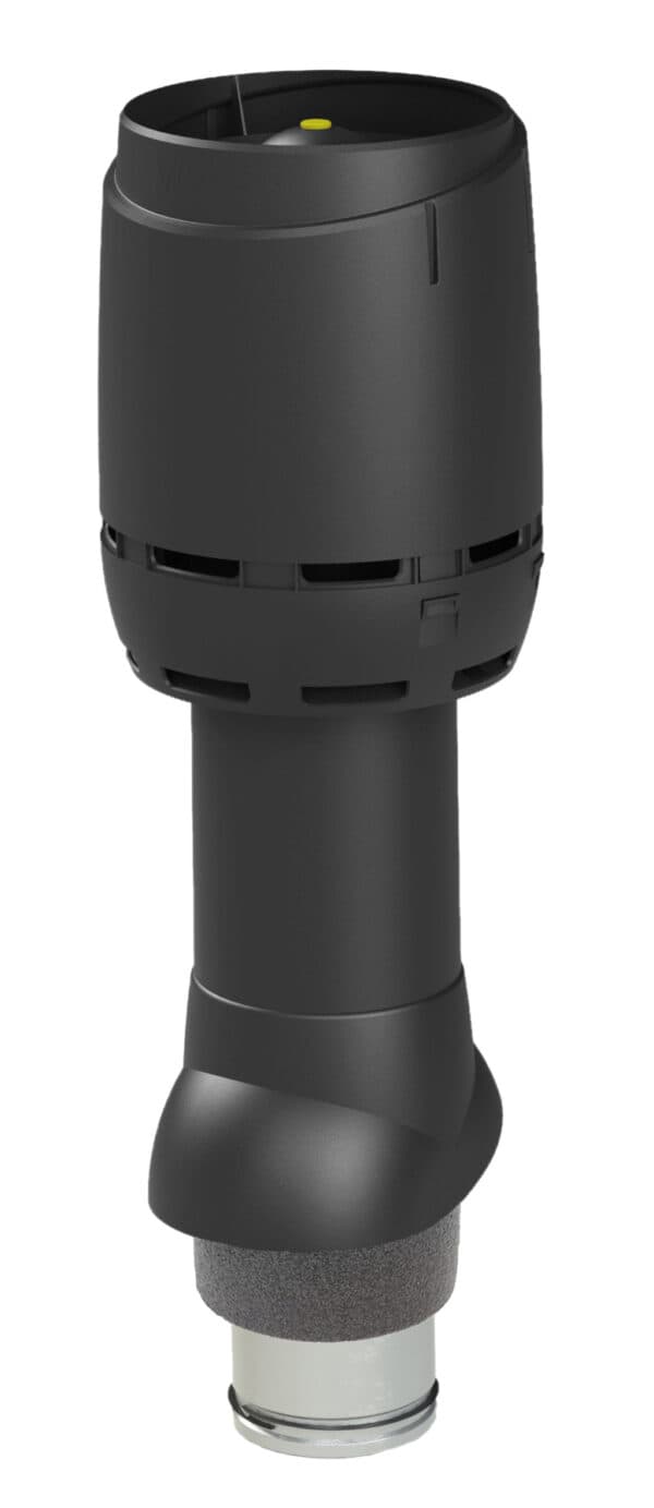 Выход вентиляционный изолированный с колпаком Vilpe FLOW 125P/IS/700, черный - View 1