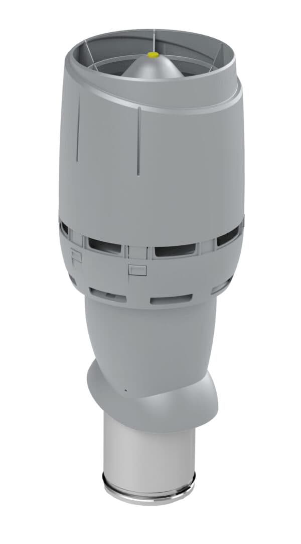 Выход вентиляционный изолированный с колпаком Vilpe FLOW 160P/IS/500, светло-серый - Image 1