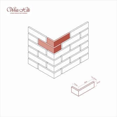 Камень искусственный White Hills Алтен Брик 310-25 угловой элемент - Image 2
