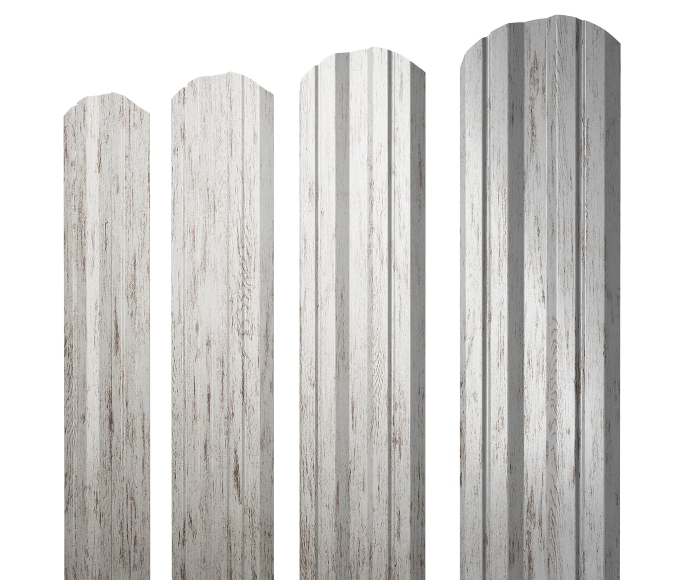 Штакетник Twin фигурный 0,45 Print Elite Snow Wood TwinColor - Image 1