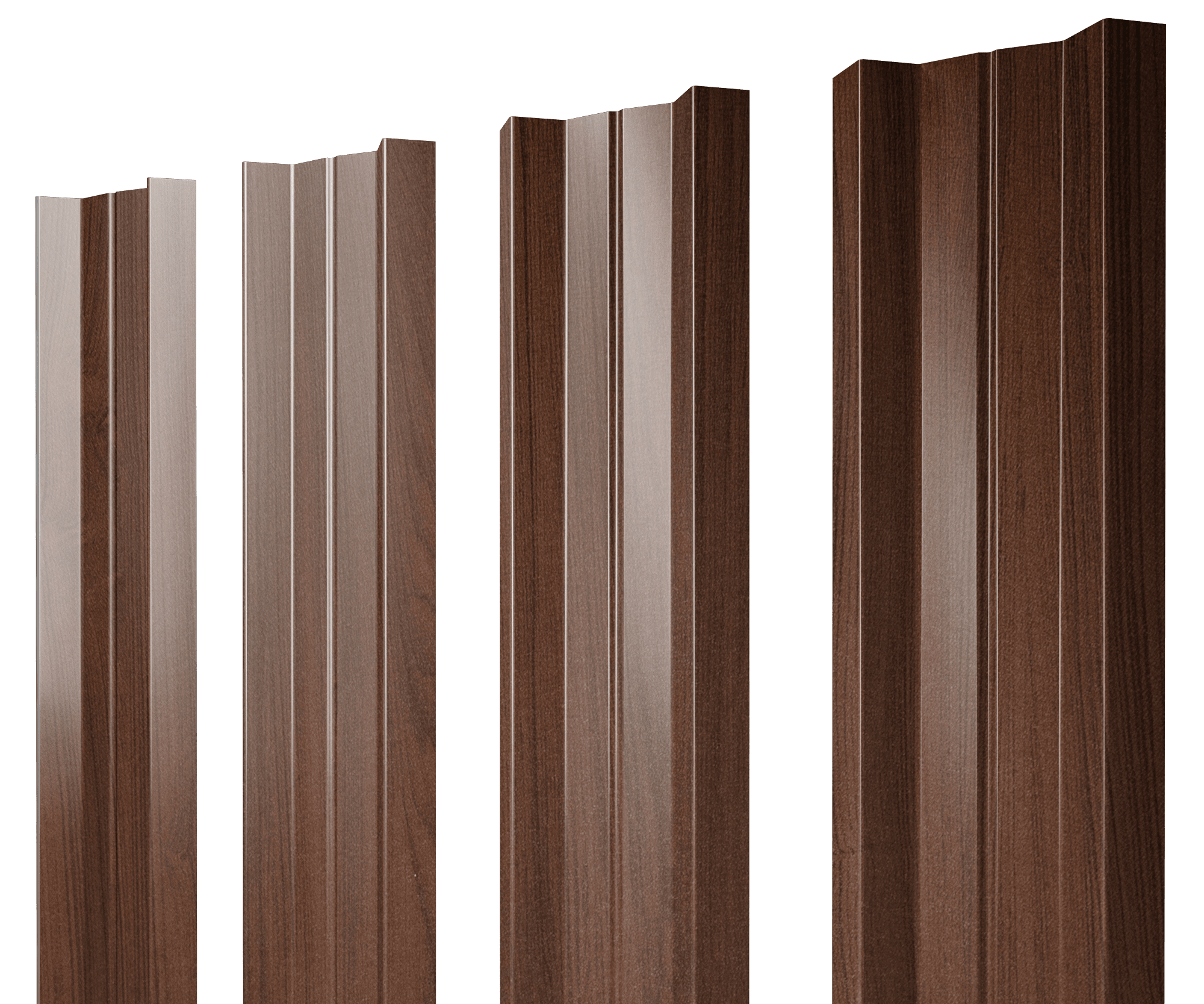 Штакетник М-образный А с прямым резом 0,45 Print Elite Choco Wood TwinColor - Image 17