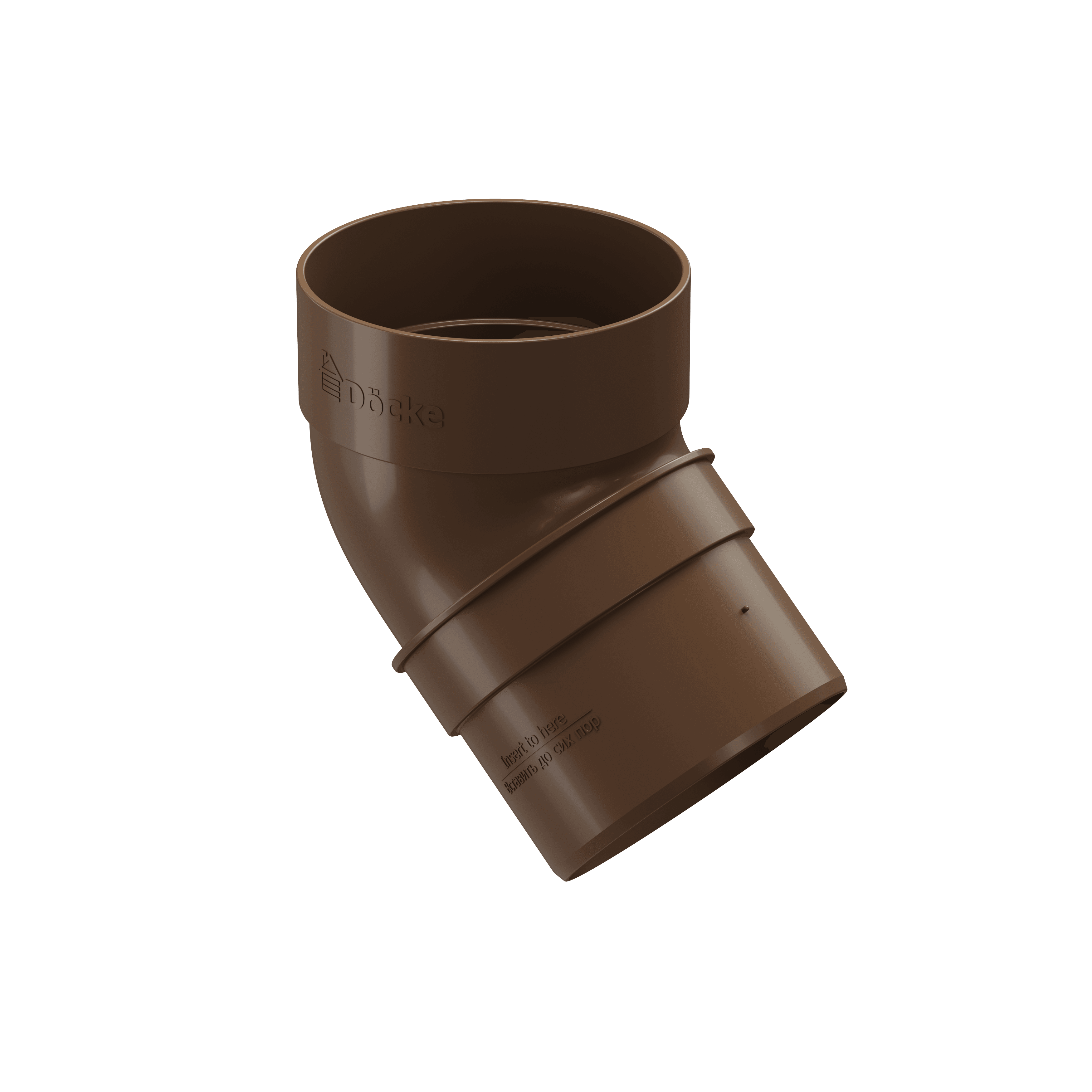 Docke STANDARD Колено 80 мм * 45° (Светло-коричневый) - Image 1