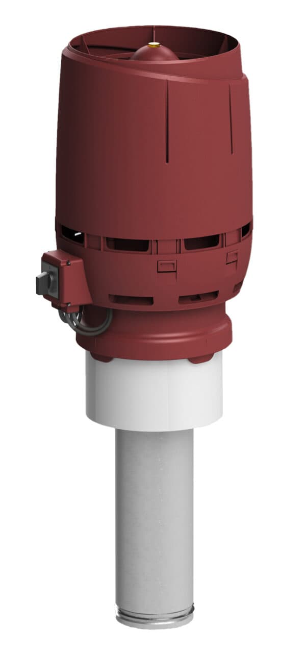 Вентилятор крышный Vilpe FLOW ECo125C/400, красный - Image 1