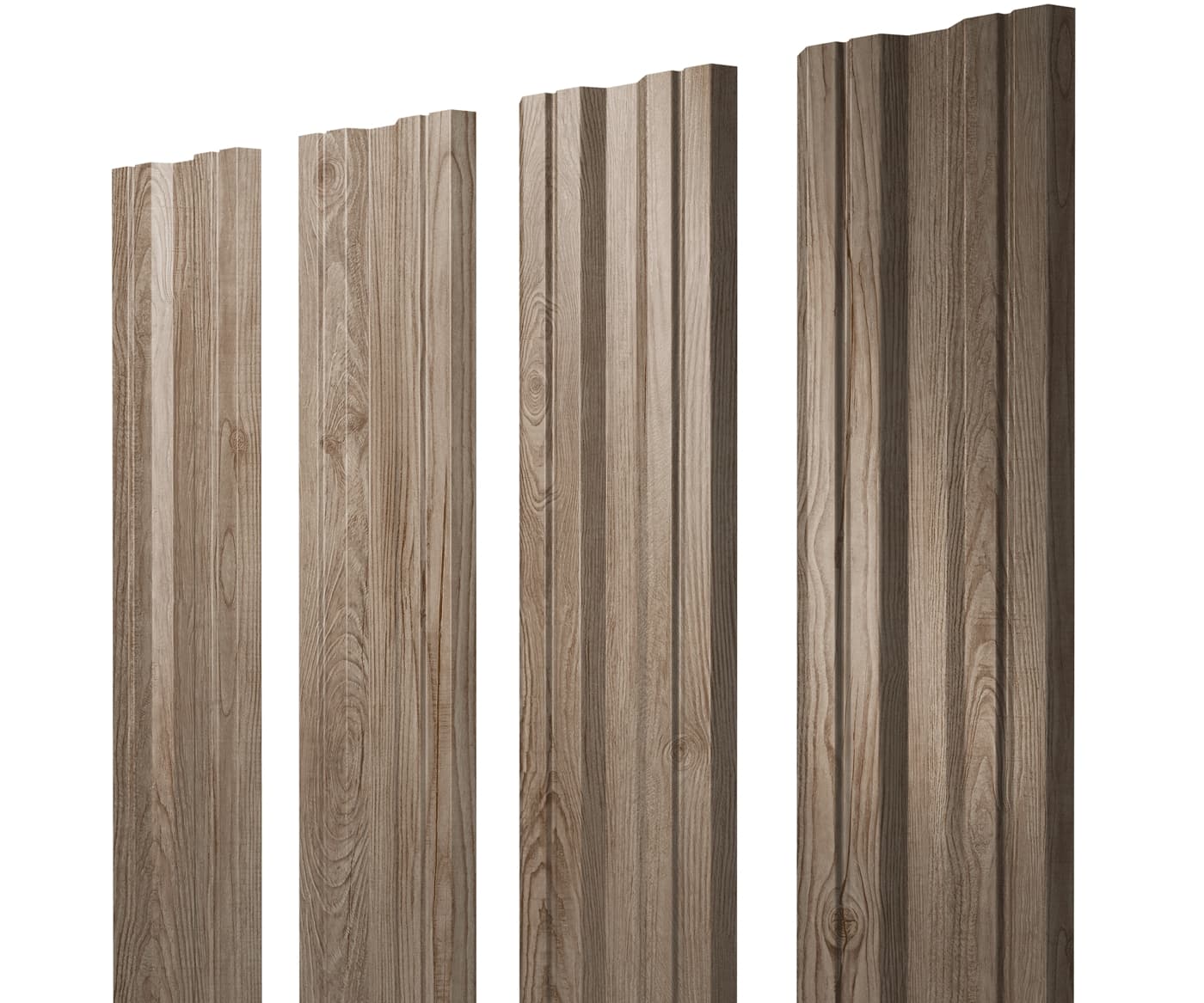 Штакетник Twin с прямым резом 0,45 Print Elite White Wood Twin с прямым резомColor - Image 1