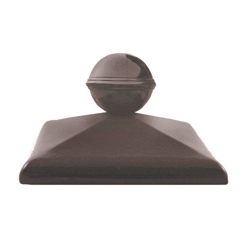Колпак для забора с шаром ZG Clinker С42 коричневый ангоб 425*425 мм - Image 1