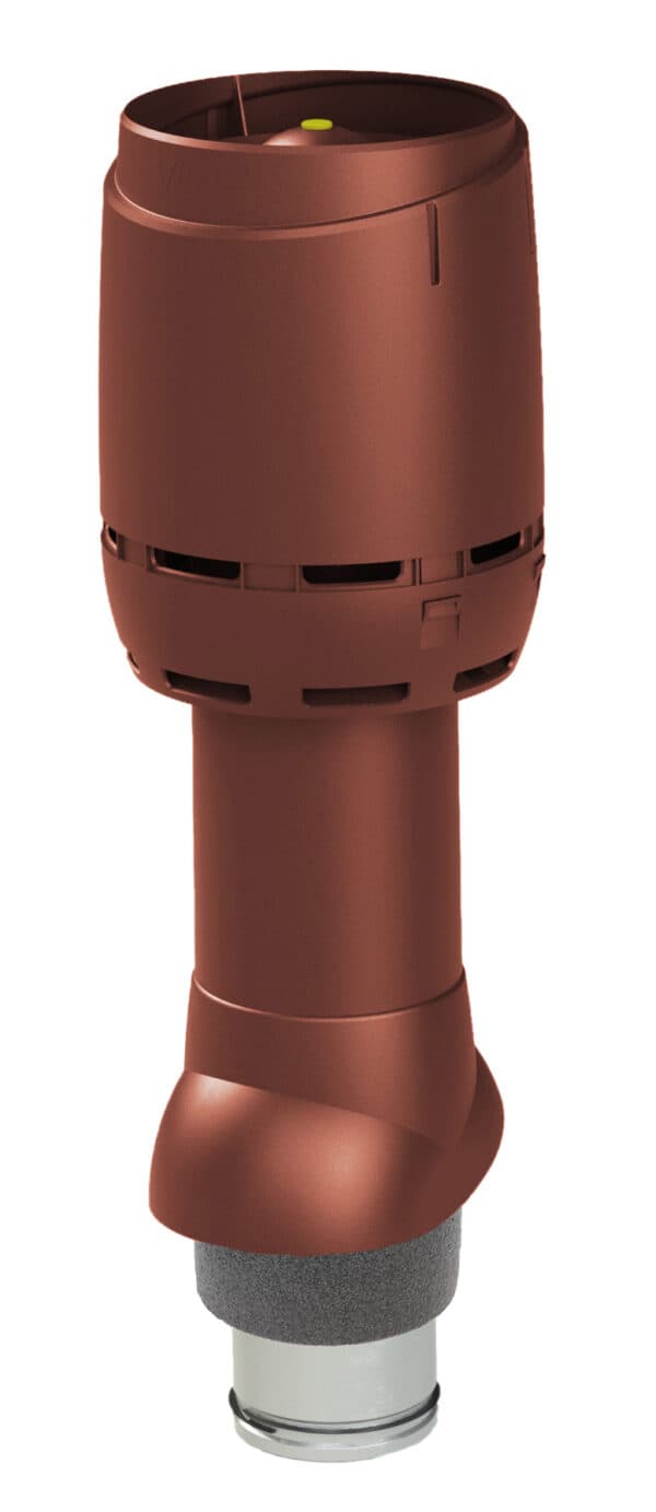 Выход вентиляционный изолированный с колпаком Vilpe FLOW 125P/IS/700, красный - Image 1