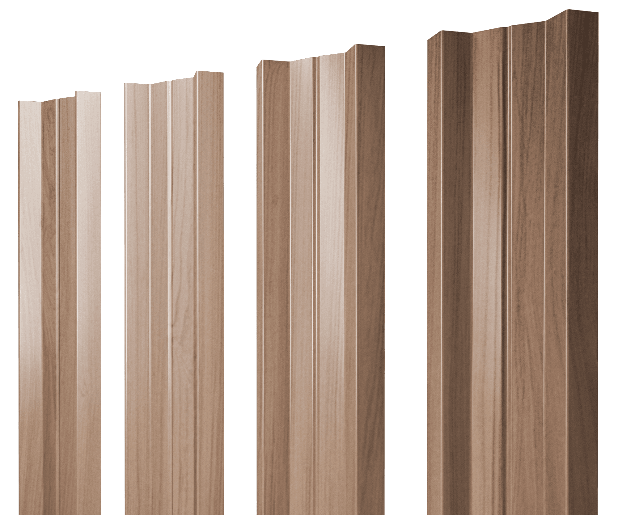 Штакетник М-образный А с прямым резом 0,45 Print Elite Honey Wood TwinColor - Image 17