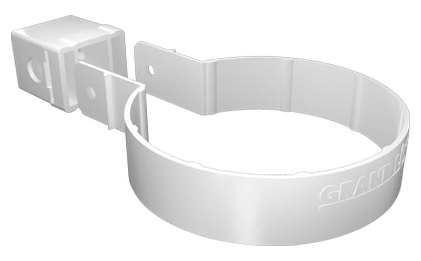 Хомут трубы Kliker ПВХ Grand Line Premium белый (инд.упак.) (RAL 9003) - Image 2