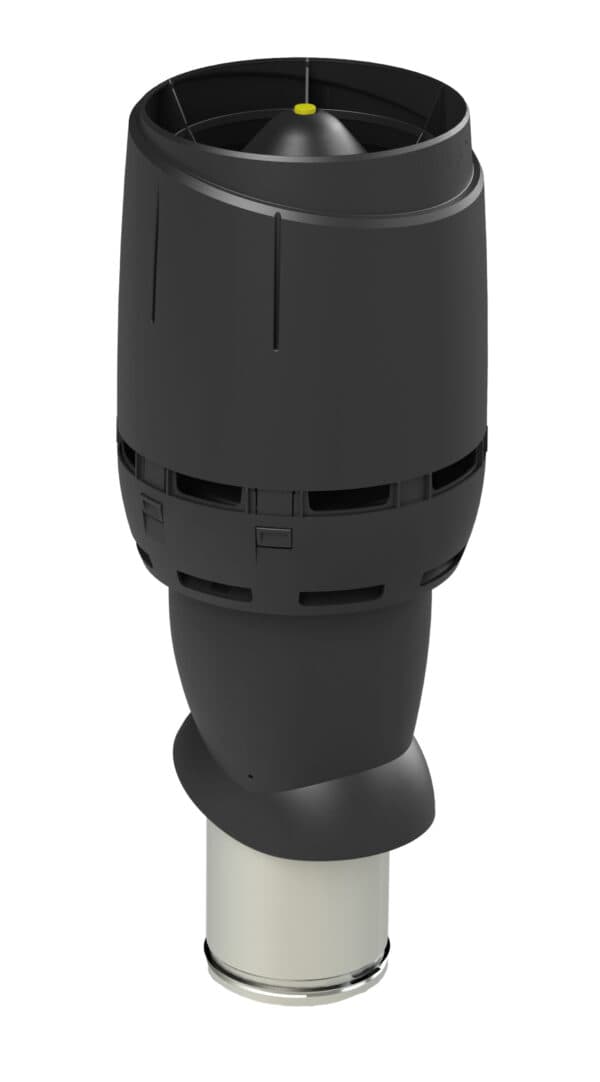 Выход вентиляционный изолированный с колпаком Vilpe FLOW 160P/IS/500, черный - Image 1