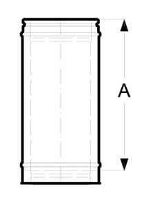 Элемент трубы 500 мм Ø200 Schiedel Permeter 25 черный RAL 9005 - Image 2
