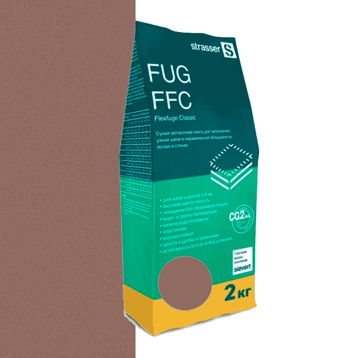 Смесь затирочная strasser FUG FFC 29 шоколадный, 2 кг - Image 1