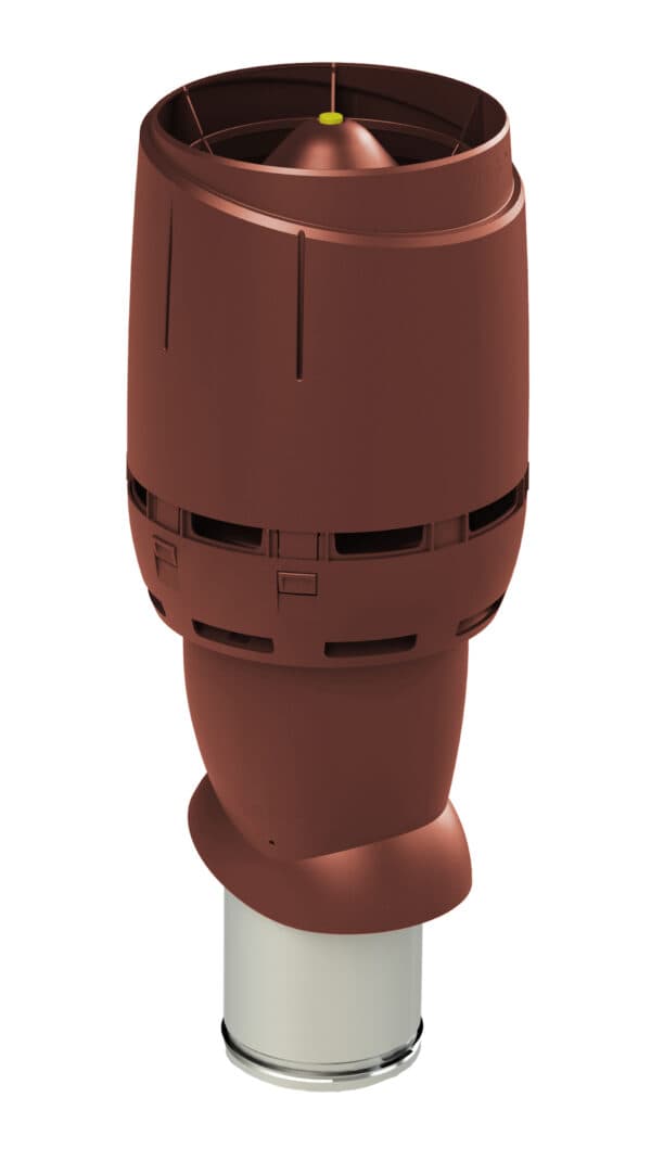 Выход вентиляционный изолированный с колпаком Vilpe FLOW 160P/IS/500, красный - Image 1
