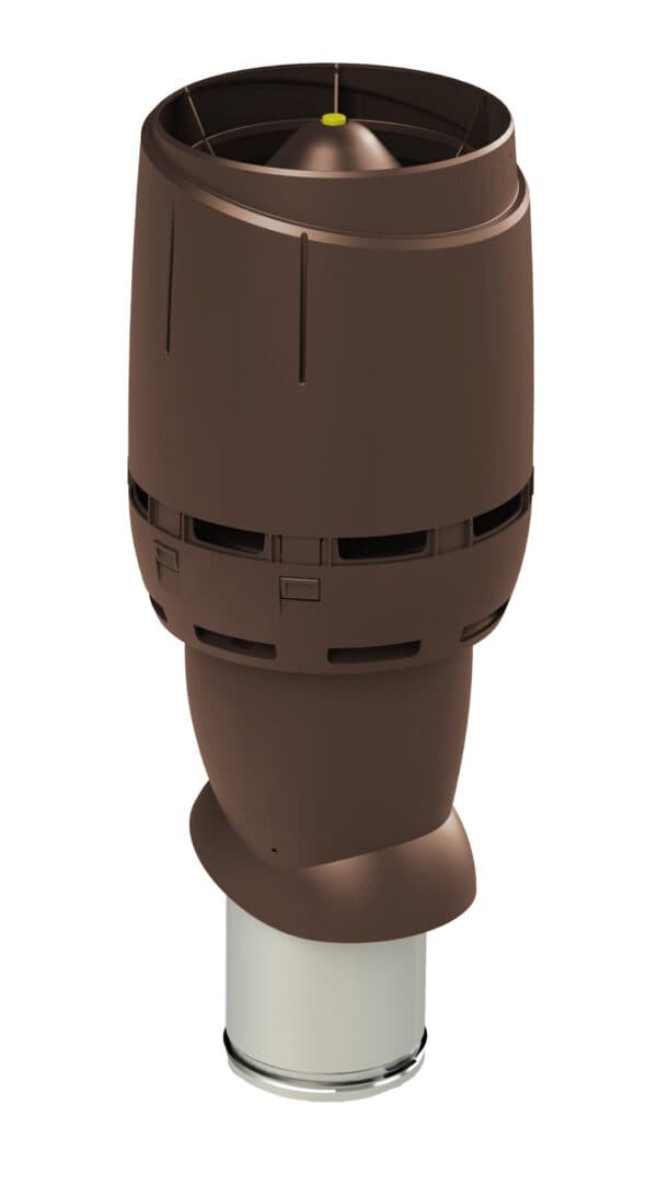 Выход вентиляционный изолированный с колпаком Vilpe FLOW 160P/IS/500, коричневый - Image 1
