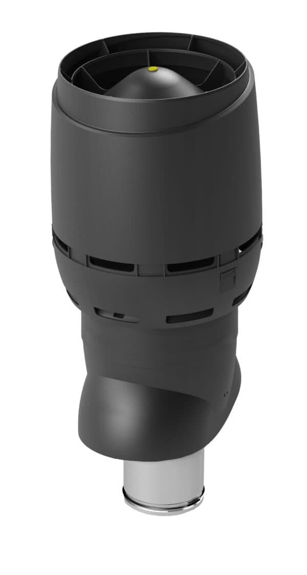 Выход вентиляционный изолированный с колпаком Vilpe FLOW XL 160P/IS/700, черный - Image 1